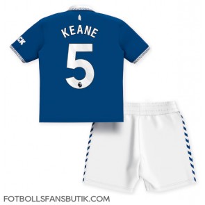 Everton Michael Keane #5 Replika Hemmatröja Barn 2023-24 Kortärmad (+ Korta byxor)